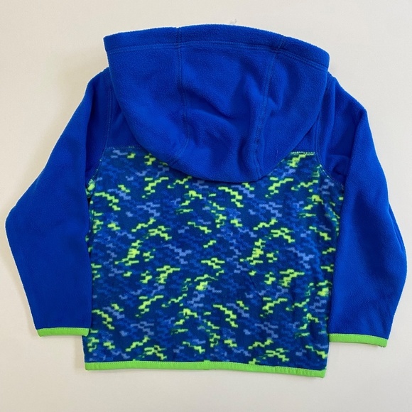 Lands' End Fleece Full Zip Hooded Jacket, Blue/Green, 2T, NWT - Picture 4 of 10